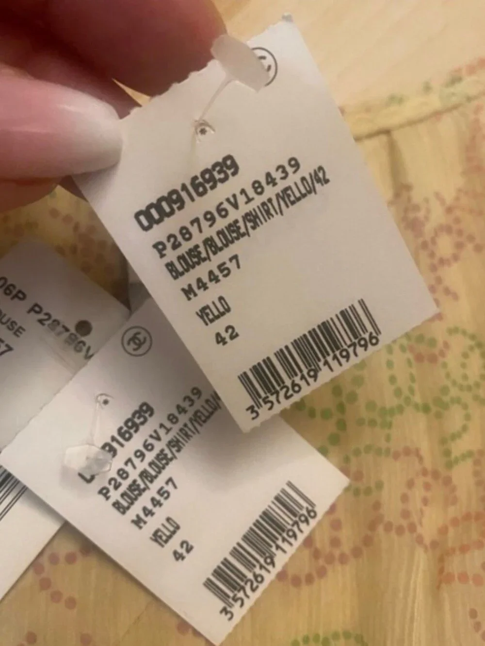 NWT Chanel Sheer Tie-Front Top -Yellow